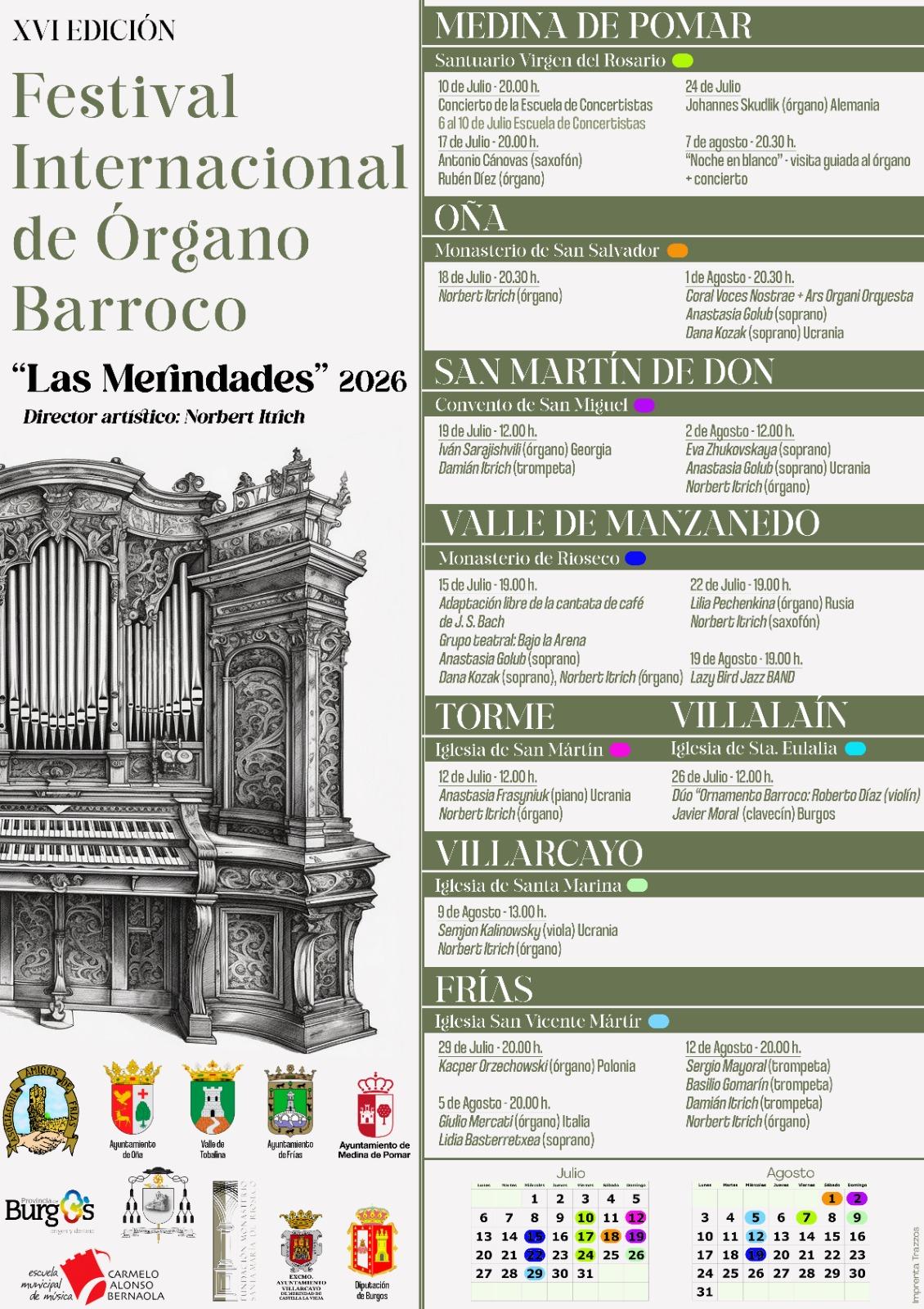 Festival Internacional de Organo Barroco "Las Merindades" 2026